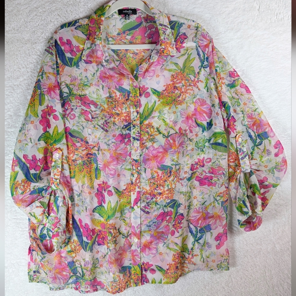 22-Rafaella Multicolor Floral Blouse